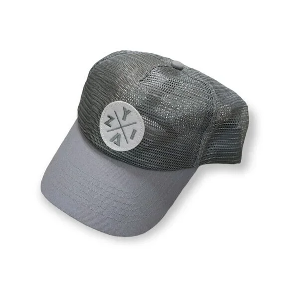 Zyia Pastel Gradient Logo‎ Foam Trucker Hat Gray Snapback NWT | Women New York Mets 2026 Batting Practice Gray 9FORTY APEX Trucker  main image 4
